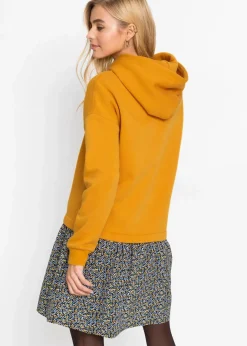 Damen bonprix Kleider|Sweat|Sweatkleid in 2-in-1 Optik