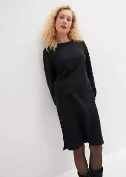 Damen bonprix Bekleidung·Blusen & Tuniken|Bekleidung·Pullover & Strickjacken|Sweatkleid mit Ballonärmeln und Schlitz