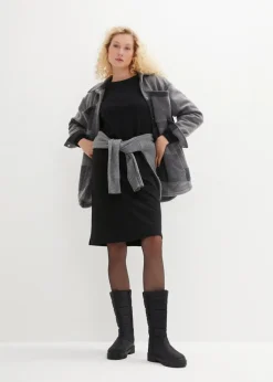 Damen bonprix Bekleidung·Blusen & Tuniken|Bekleidung·Pullover & Strickjacken|Sweatkleid mit Ballonärmeln und Schlitz