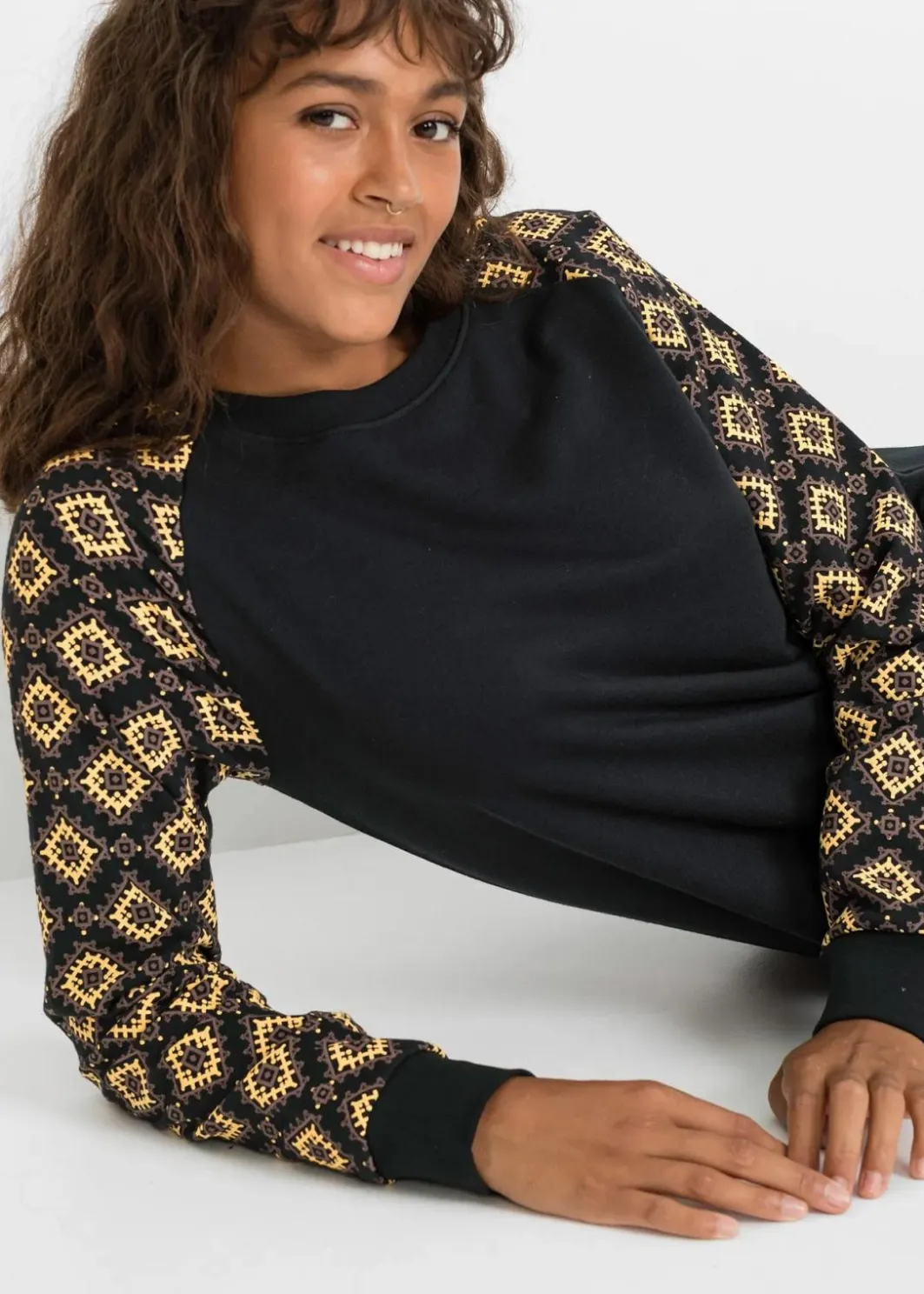 Outlet Sweatkleid mit Druck Damen Bekleidung·Blusen & Tuniken|Sweat
