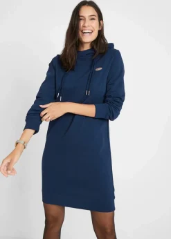 Damen bonprix Kleider|Sweat|Sweatkleid mit Kapuze