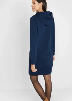 Damen bonprix Kleider|Sweat|Sweatkleid mit Kapuze