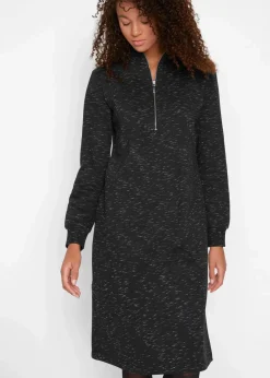 Online Sweatkleid mit Troyer Damen Kleider|Sweat