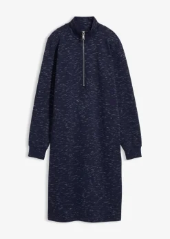 Damen bonprix Kleider|Sweat|Sweatkleid mit Troyer