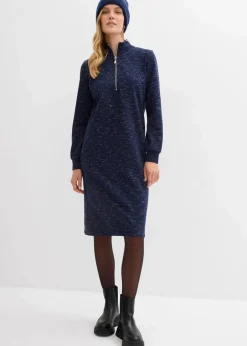 Damen bonprix Kleider|Sweat|Sweatkleid mit Troyer