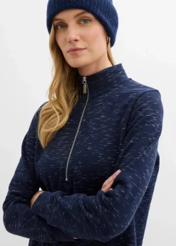Damen bonprix Kleider|Sweat|Sweatkleid mit Troyer