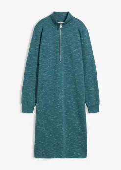 Damen bonprix Bekleidung·Blusen & Tuniken|Bekleidung·Pullover & Strickjacken|Sweatkleid mit Troyer