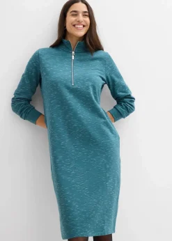 Damen bonprix Bekleidung·Blusen & Tuniken|Bekleidung·Pullover & Strickjacken|Sweatkleid mit Troyer