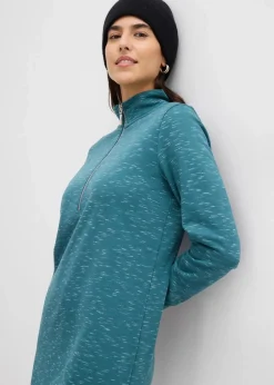 Damen bonprix Bekleidung·Blusen & Tuniken|Bekleidung·Pullover & Strickjacken|Sweatkleid mit Troyer