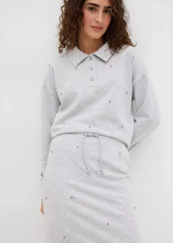 New Sweatrock mit Nieten Damen Zweiteiler & Sets|Röcke