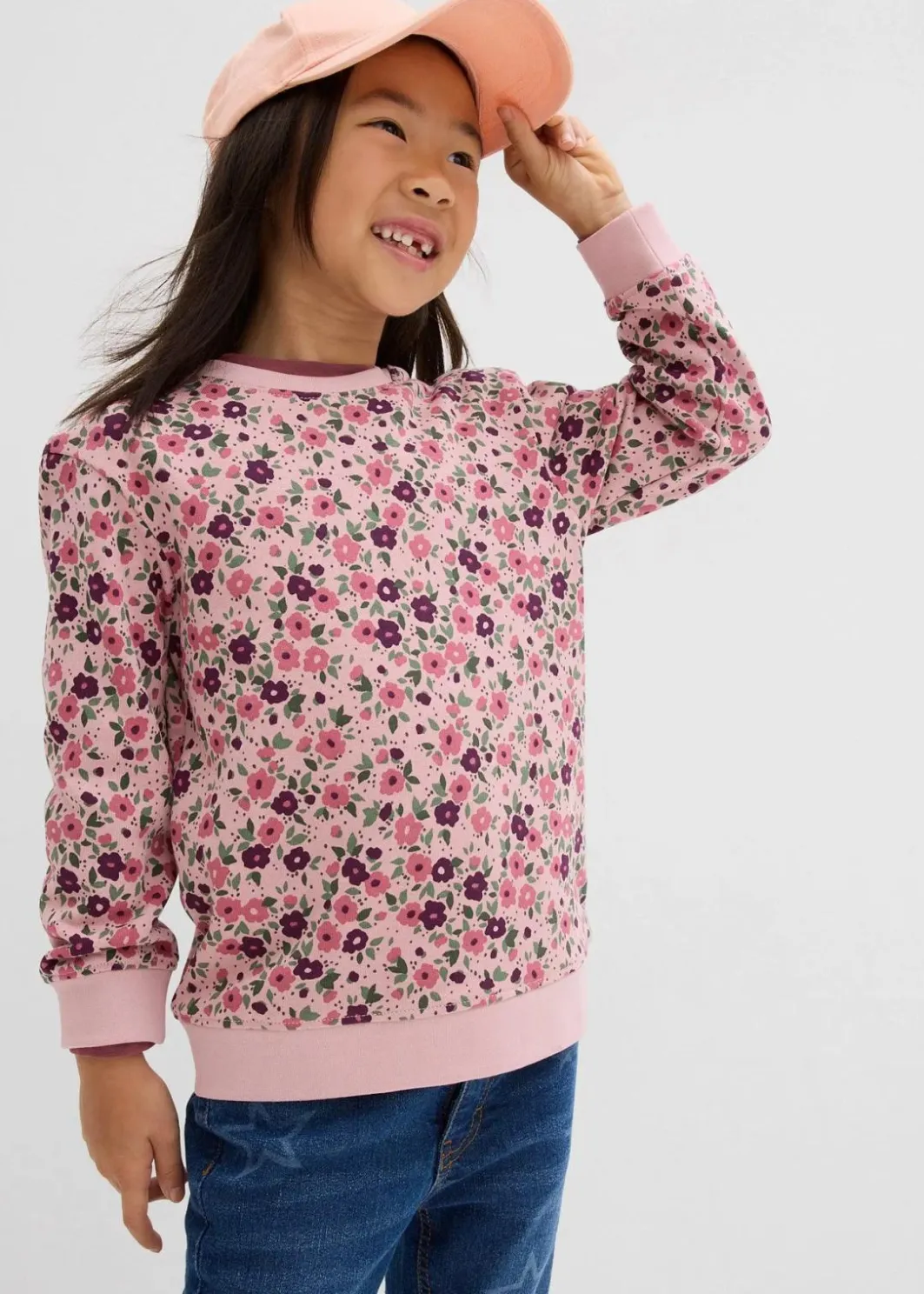 Kinder bonprix Mädchen 2-8 Jahre·Nachhaltigere Materialien|Mädchen 9-16 Jahre·Nachhaltigere Materialien|Sweatshirt aus reiner Bio-Baumwolle (2er Pack)