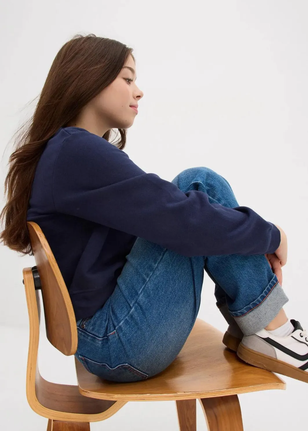 Kinder bonprix Mädchen 2-8 Jahre·Nachhaltigere Materialien|Mädchen 9-16 Jahre·Nachhaltigere Materialien|Sweatshirt aus reiner Bio-Baumwolle