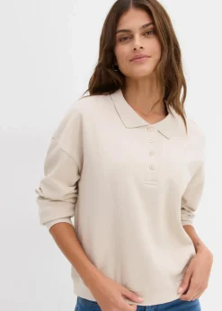 Damen bonprix Sweat|Basics|Sweatshirt aus reiner Bio-Baumwolle