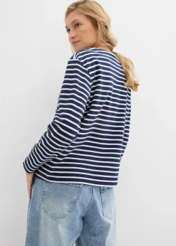 Damen bonprix Sweat|Sweatshirt aus Strukturmaterial