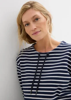Damen bonprix Sweat|Sweatshirt aus Strukturmaterial
