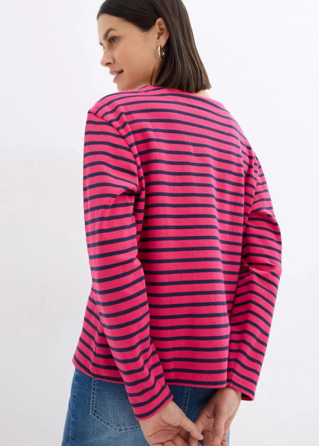 Clearance Sweatshirt aus Strukturmaterial Damen Sweat