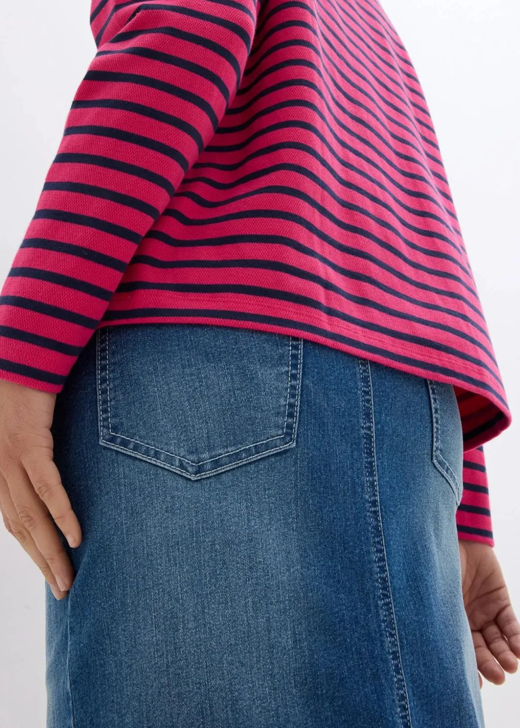 Clearance Sweatshirt aus Strukturmaterial Damen Sweat