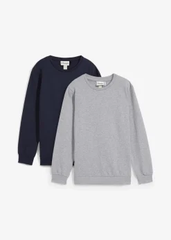 Kinder bonprix Jungen 9-16 Jahre·Mehrfachpacks|Jungen 9-16 Jahre·Bademode|Sweatshirt aus weichem Baumwoll-Mix (2er Pack)