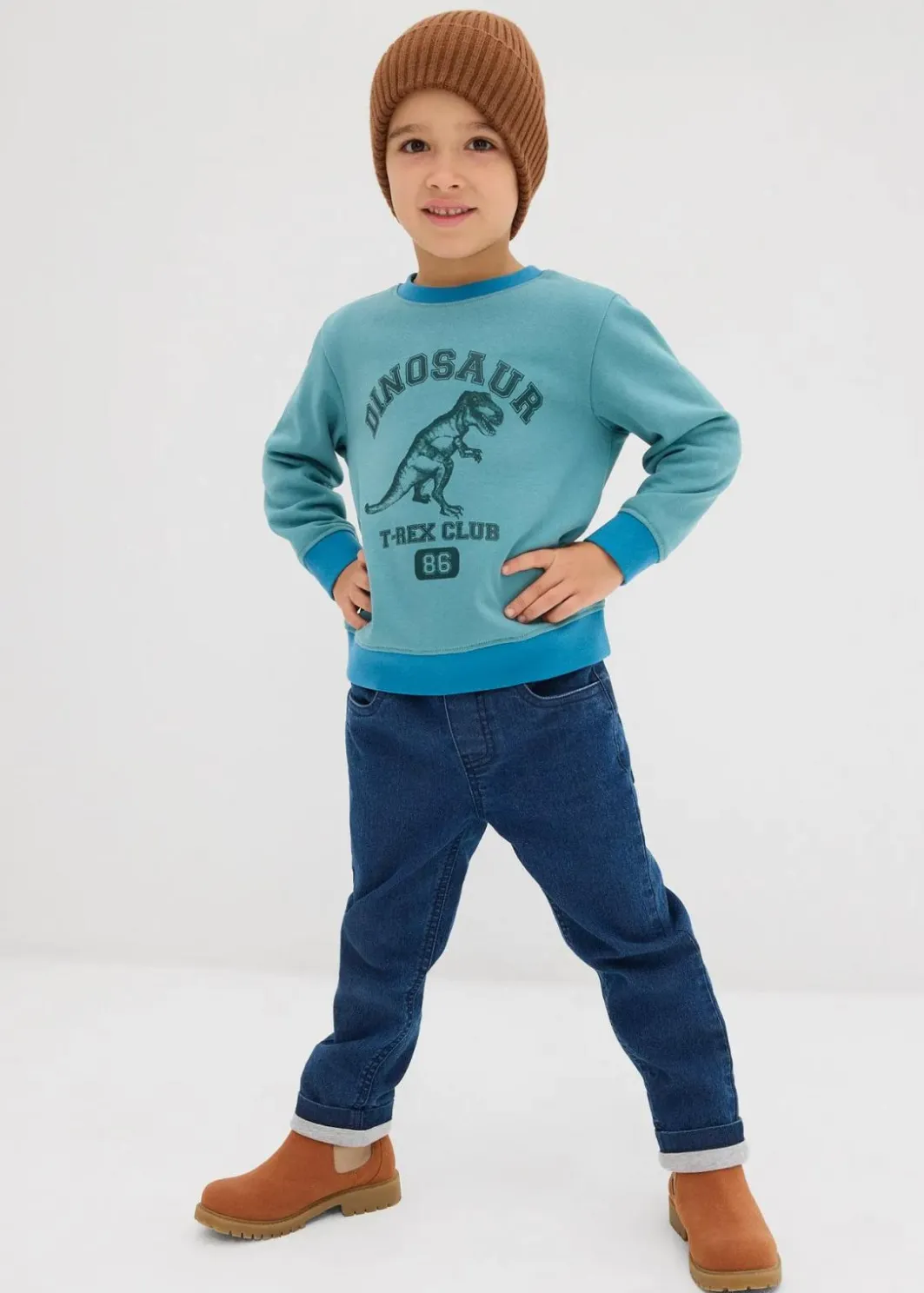 Online Sweatshirt aus weichem Baumwoll-Mix Kinder Jungen 2-8 Jahre·Sweat & Strick