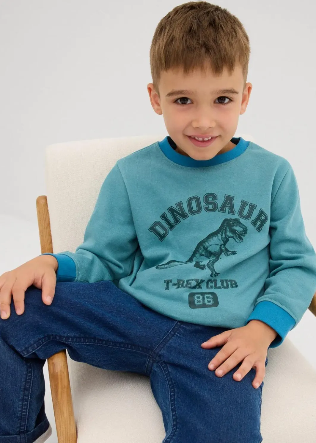 Online Sweatshirt aus weichem Baumwoll-Mix Kinder Jungen 2-8 Jahre·Sweat & Strick