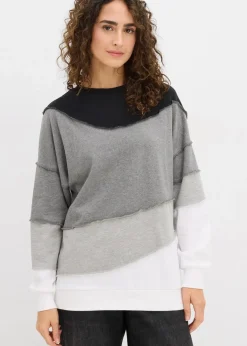 Outlet Sweatshirt aus weichem Baumwoll-Mix Damen Sweat|Nachhaltigere Materialien