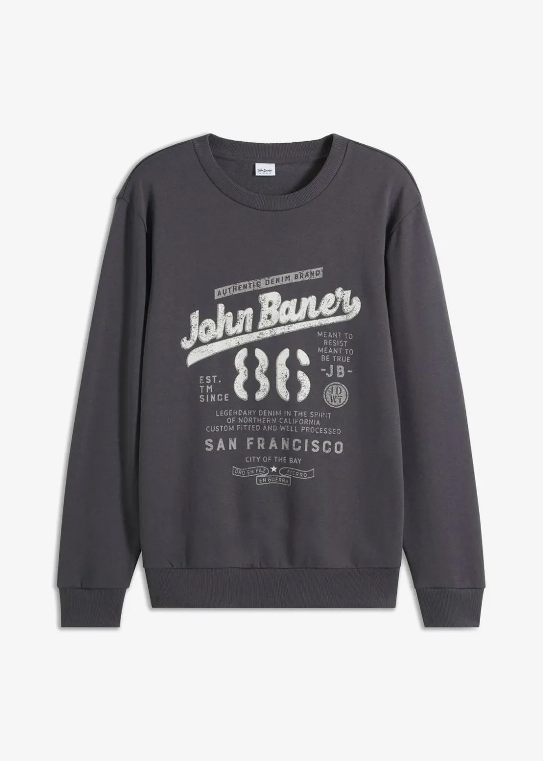 Hot Sweatshirt aus weichem Baumwoll-Mix Herren Große Größen|Sweat
