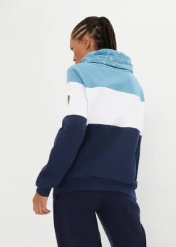 Damen bonprix Bekleidung·Blusen & Tuniken|Sweat|Sweatshirt mit bedrucktem Kragen aus reiner Baumwolle