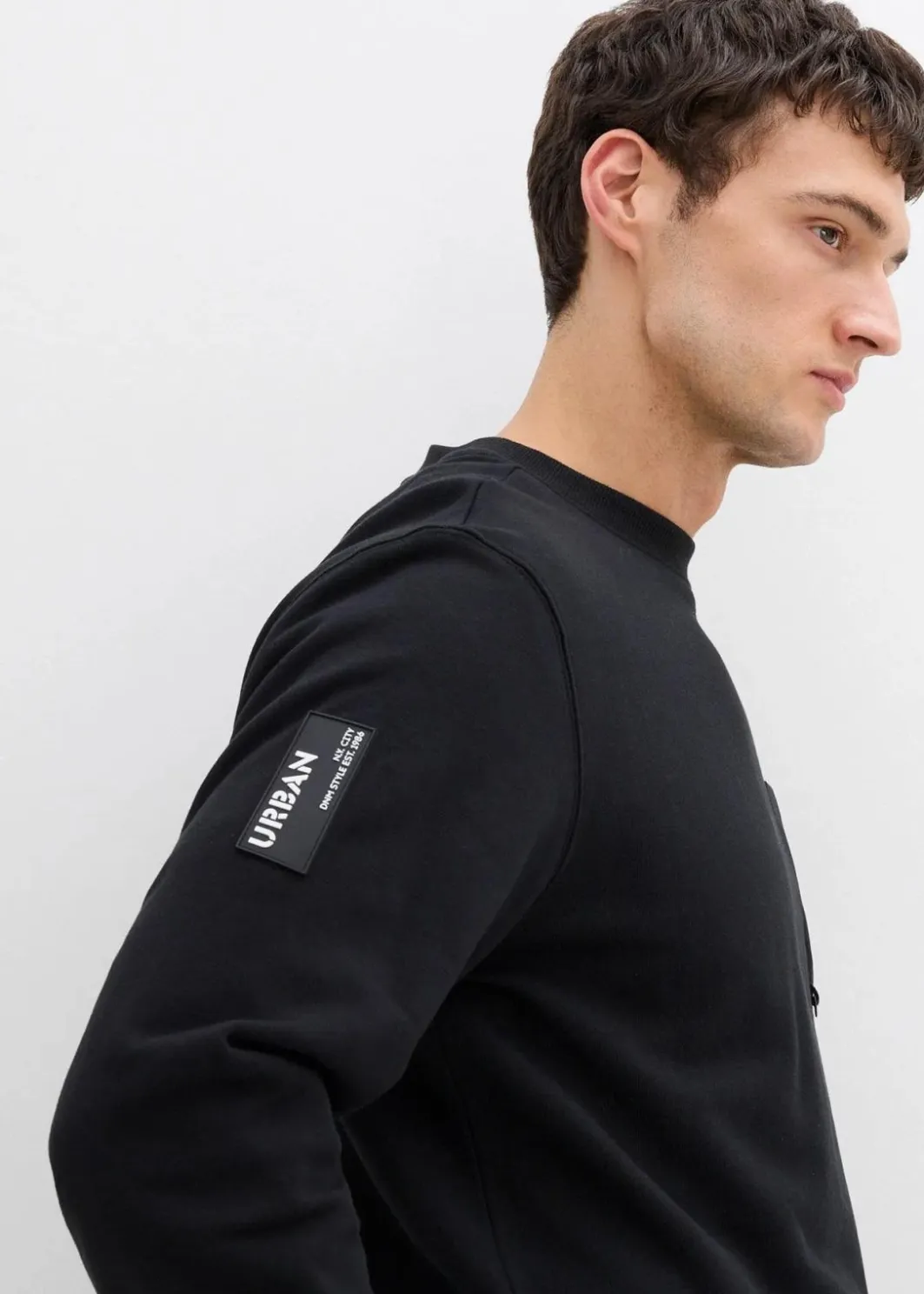 Best Sweatshirt mit Brusttasche aus Bio-Baumwolle Herren Große Größen|Sweat