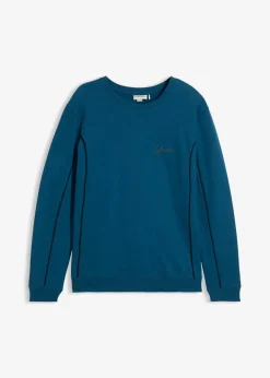 Herren bonprix Große Größen|Sportbekleidung|Sweatshirt mit Kontrastdetails aus reiner Baumwolle