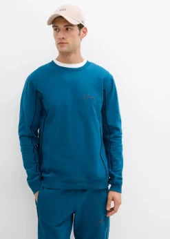 Herren bonprix Große Größen|Sportbekleidung|Sweatshirt mit Kontrastdetails aus reiner Baumwolle