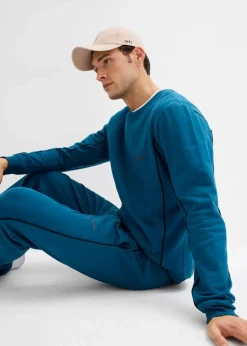 Herren bonprix Große Größen|Sportbekleidung|Sweatshirt mit Kontrastdetails aus reiner Baumwolle