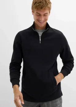 Herren bonprix Große Größen|Basics|Sweatshirt mit praktischen Taschen und geradem Saum aus reiner Bio-Baumwolle