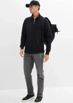 Herren bonprix Große Größen|Basics|Sweatshirt mit praktischen Taschen und geradem Saum aus reiner Bio-Baumwolle