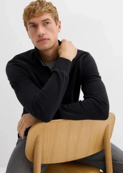 Herren bonprix Große Größen|Basics|Sweatshirt mit praktischen Taschen und geradem Saum aus reiner Bio-Baumwolle