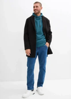 Clearance Sweatshirt mit Schalkragen aus reiner Bio-Baumwolle Herren Große Größen|Basics