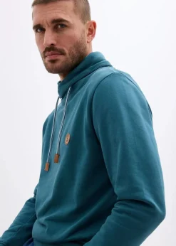 Clearance Sweatshirt mit Schalkragen aus reiner Bio-Baumwolle Herren Große Größen|Basics