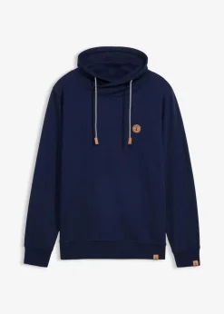 Sale Sweatshirt mit Schalkragen aus reiner Bio-Baumwolle Herren Sweat|Basics