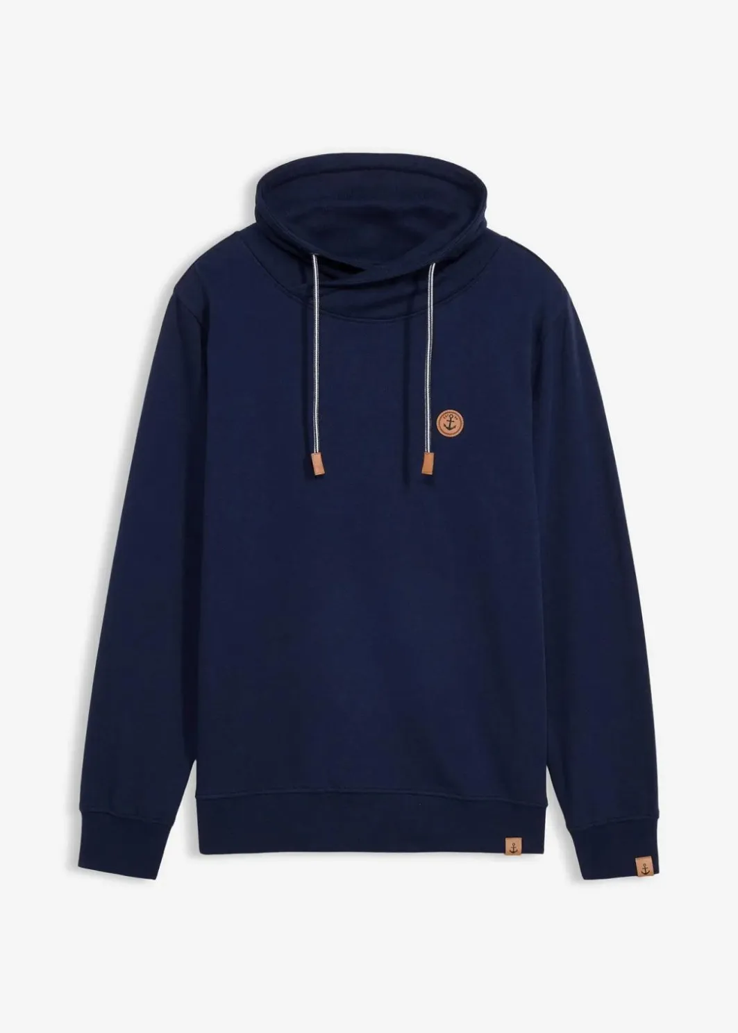 Sale Sweatshirt mit Schalkragen aus reiner Bio-Baumwolle Herren Sweat|Basics