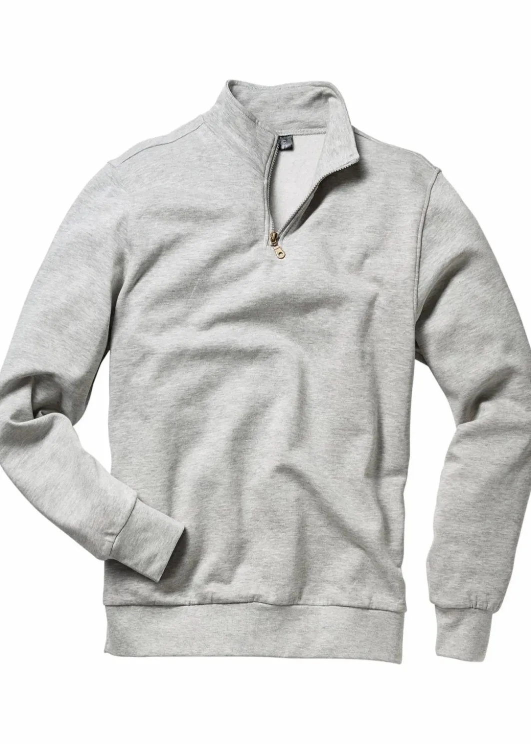 Outlet Sweatshirt mit Troyerkragen Herren Sweat|Sportbekleidung