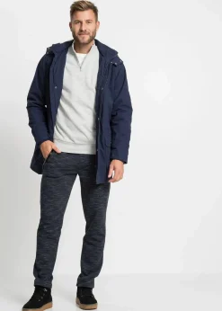 Outlet Sweatshirt mit Troyerkragen Herren Sweat|Sportbekleidung