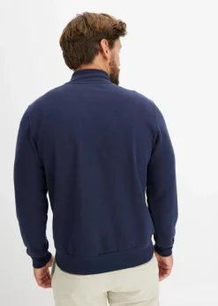 Sale Sweatshirt mit Troyerkragen Herren Sweat|Sportbekleidung