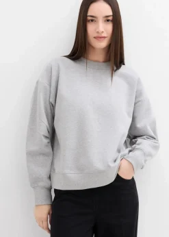 Discount Sweatshirt mit weitem Ripp-Kragen aus Bio-Baumwolle Damen Bekleidung·Blusen & Tuniken|Sweat