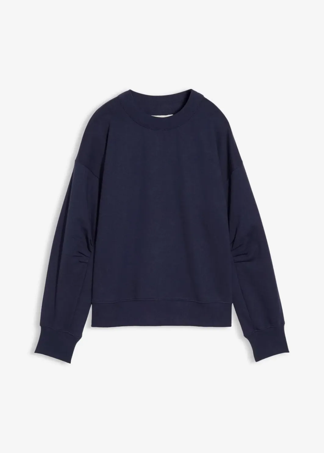 Discount Sweatshirt mit weitem Ripp-Kragen aus Bio-Baumwolle Damen Sweat|Bekleidung·Blusen & Tuniken