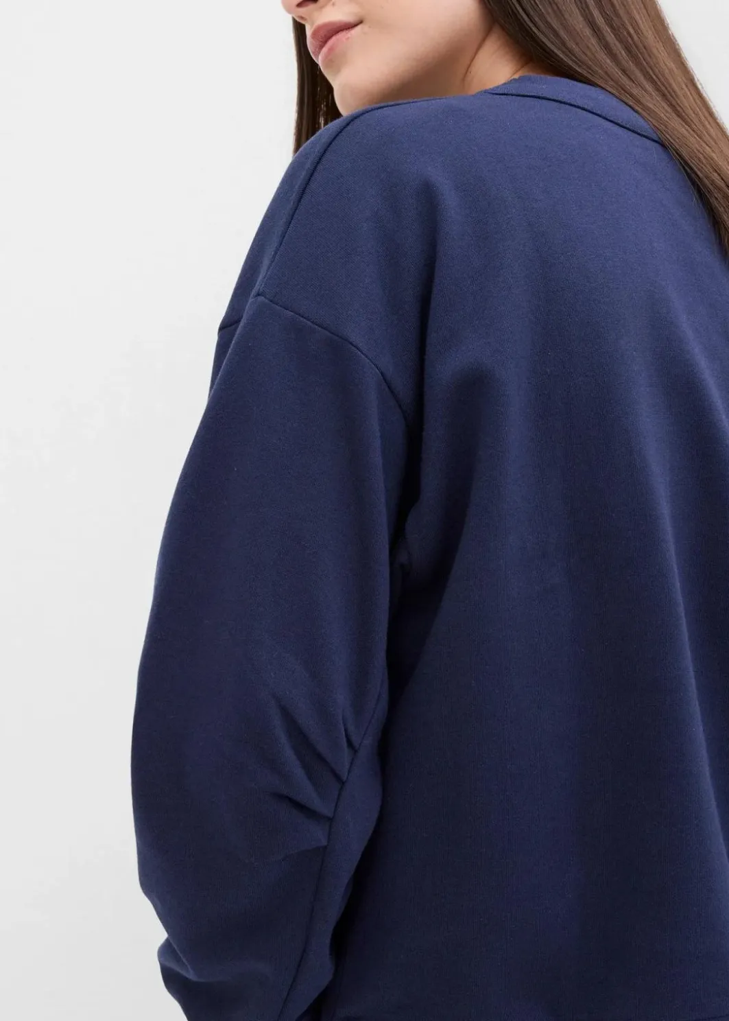 Discount Sweatshirt mit weitem Ripp-Kragen aus Bio-Baumwolle Damen Sweat|Bekleidung·Blusen & Tuniken