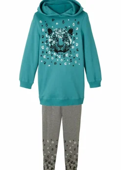 Kinder bonprix Mädchen 9-16 Jahre·Sweat & Strick|Mädchen 9-16 Jahre·Hosen & Leggings|Sweatshirt und Leggings aus Bio-Baumwoll-Mix (2-tlg.Set)