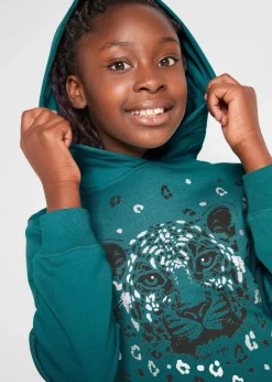Kinder bonprix Mädchen 9-16 Jahre·Sweat & Strick|Mädchen 9-16 Jahre·Hosen & Leggings|Sweatshirt und Leggings aus Bio-Baumwoll-Mix (2-tlg.Set)