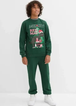 Kinder bonprix Jungen·Nachtwäsche|Sweatshirt und Sweathose aus reiner Baumwolle (2-tlg.Set)