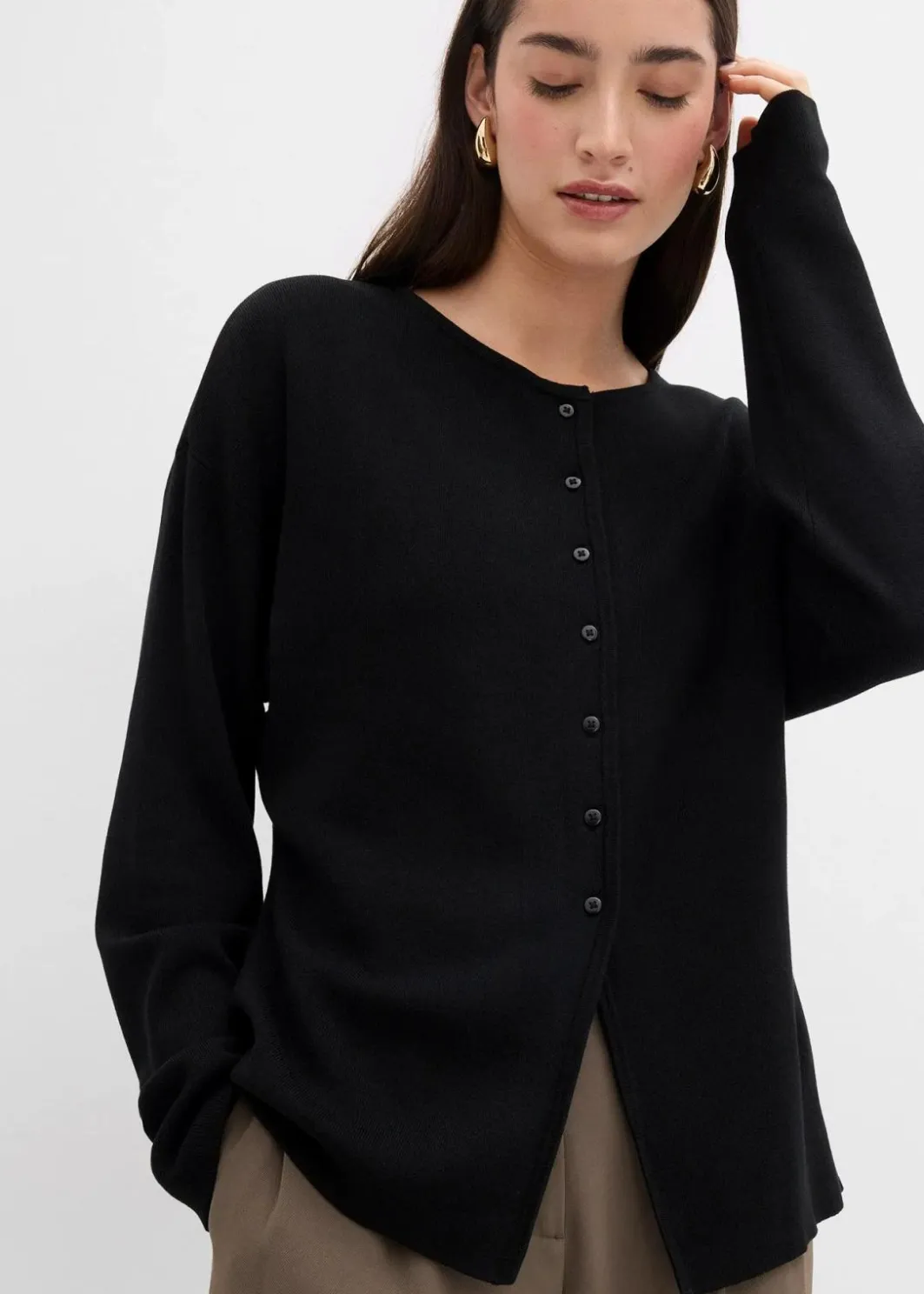 Taillierte Strickjacke aus Viskose-Mix Damen Bekleidung·Umstandsmode|Strickmode