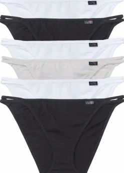 Clearance Tanga Slip (6er Pack) Damen Wäsche·Basics|Wäsche·Baumwollunterwäsche