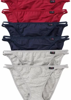 Damen bonprix Höschen|Baumwollunterwäsche|Tanga Slip (6er Pack)